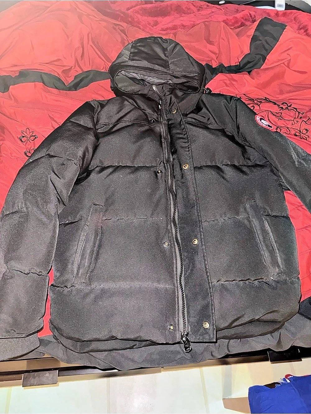 Canada Goose MacMillan Parka Black Puffer Jacket Size S/M